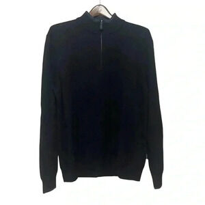 VINEYARD VINES Merino Wool Blend Men's 1/4 Zip Sweater SIZE LARGE Pullover Blue